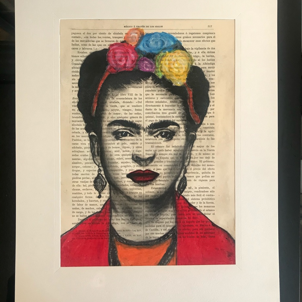 Beautiful Frida Khalo portrait by claudia cota
